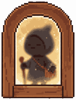 an agent's silhouette at the door, hand on the knocker